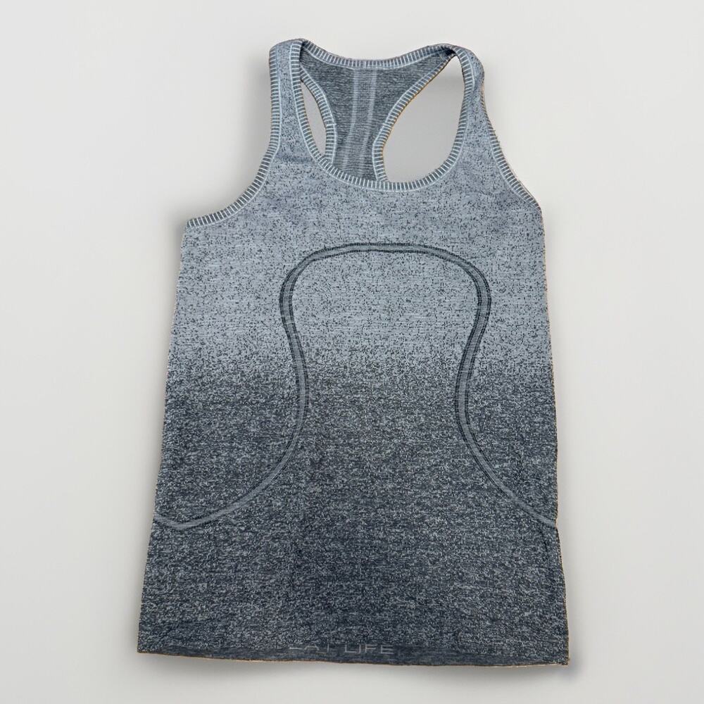 Lululemon Swiftly Tech Racerback Sz 6 Grey Heather Seamless Running Tank Top S